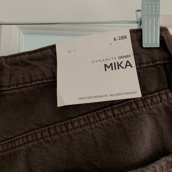 Dynamite Mika Relaxed Straight Leg Jeans in Brown 28/6R - Picture 6 of 7